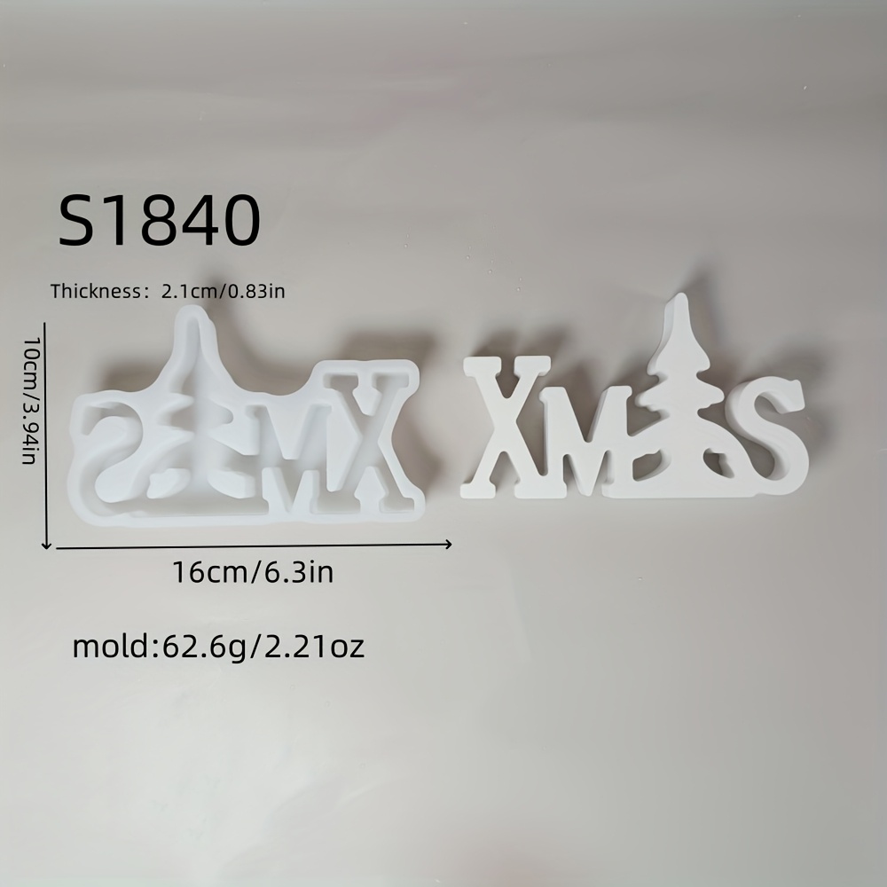 Image of Resin Casting Molds For Christmas Letter Decorations, Silicone Molds For Candles, Silicone Molds For Plaster Ornaments, Silicone Molds For Home Decor, Epoxy Resin Molds 63 S1840