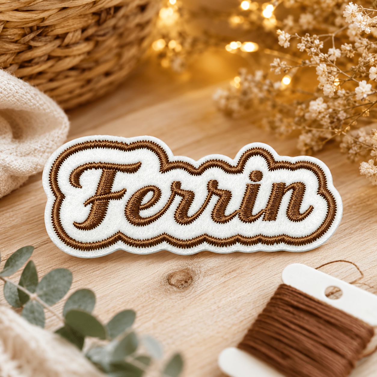 TEMU Custom Embroidered Name Badges - Personalized Iron-on/sew-on Name Labels, Letter Patches, Suitable For Jackets, Hoodies, Backpacks, Hats,