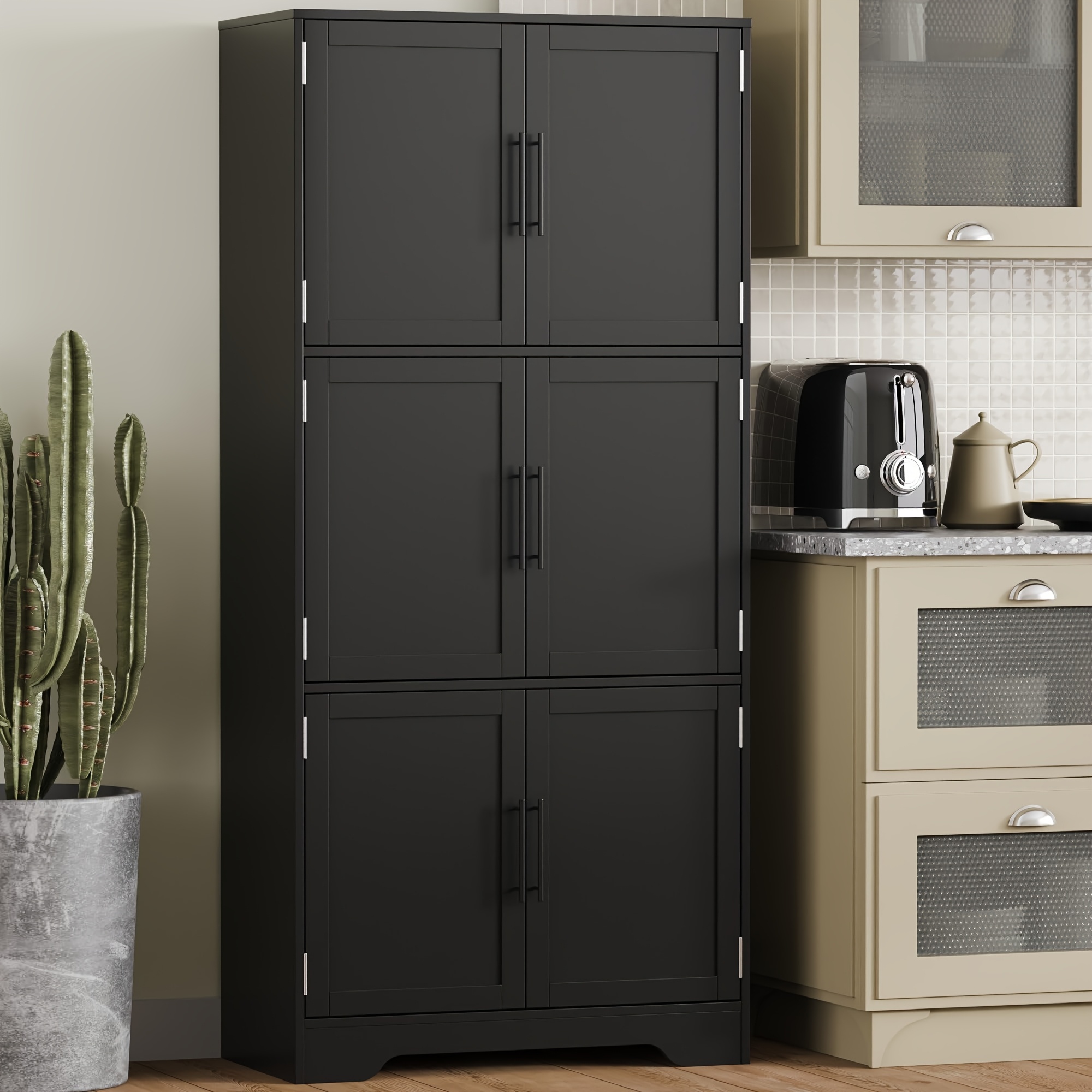 TYBOATLE 73 Tall Arched Pantry Cabinet With Nigeria | Ubuy