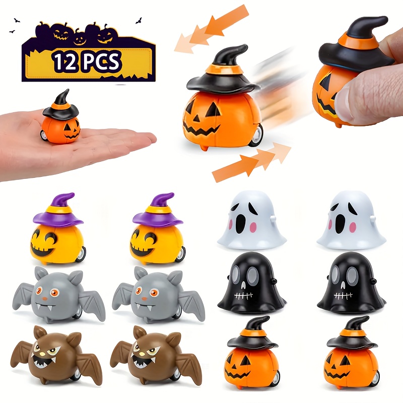 

Spooky Fun: 6 Halloween Toys - Bats, Skeletons, Pumpkins & - Mini Desk Toys - Gifts & Candy Alternatives