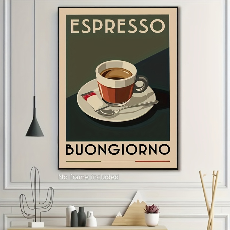 vintage italian espresso art decor poster ink Temu Sweden