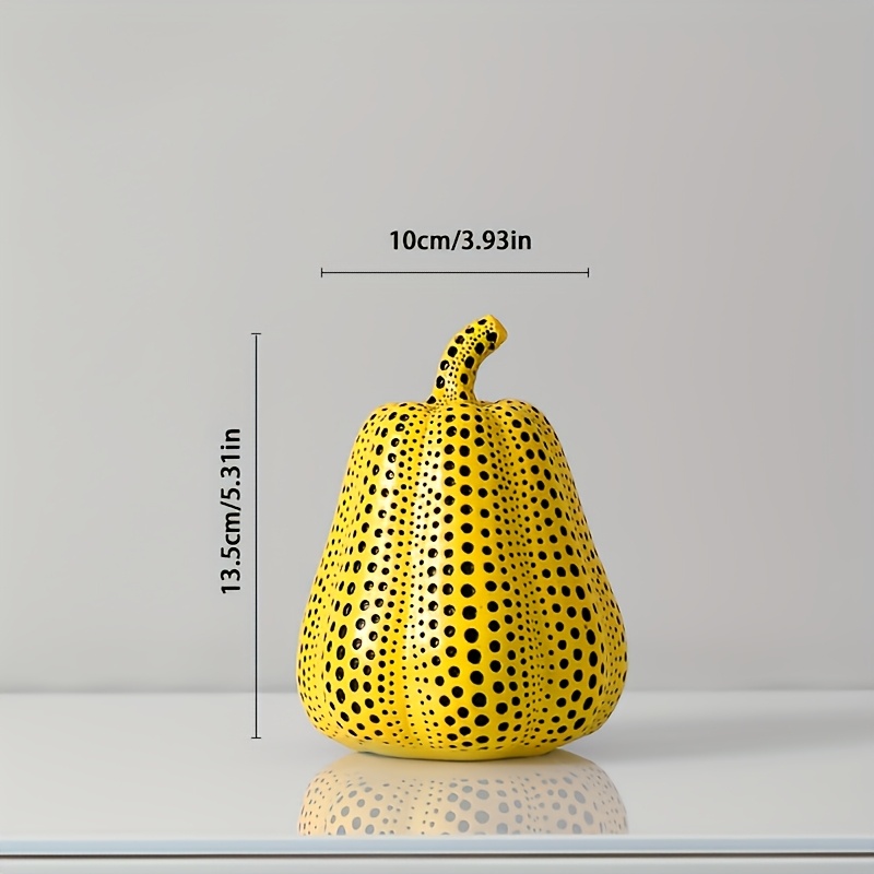 TEMU Sculpture de citrouille moderne en résine pour Halloween - une décoration d'intérieur , pour les salons, les extérieurs et les