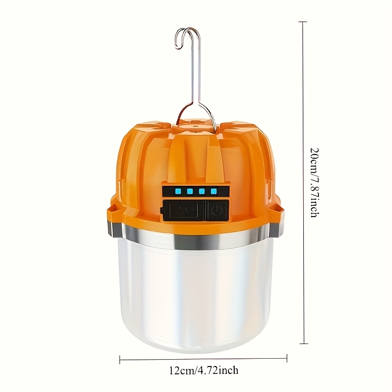 TEMU Rechargeable Led Camping Light With Usb Charging, Hands- Light With Hook - Exploration, Mountaineering, Emergency , And Holidays, Camping Accessories