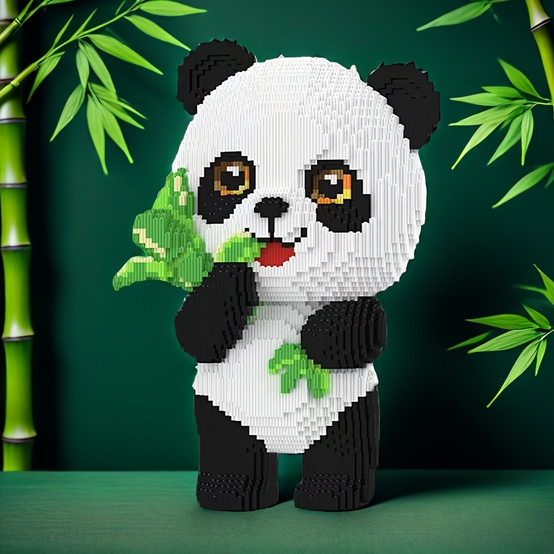 Giant Panda Building Block Model, Creative Room Decor