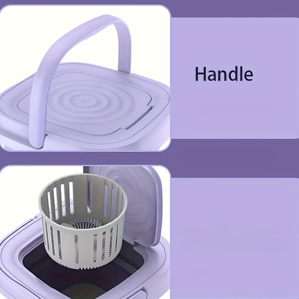 Mini lave-linge, lave-linge pliable, facile à transporter et à utiliser, les sous-vêtements et les chaussettes sont plus sains à laver séparément, bons appareils ménagers, ne prennent pas de pour les voyages daffaires, deux couleurs disponibles, lave-linge 8L détails 8