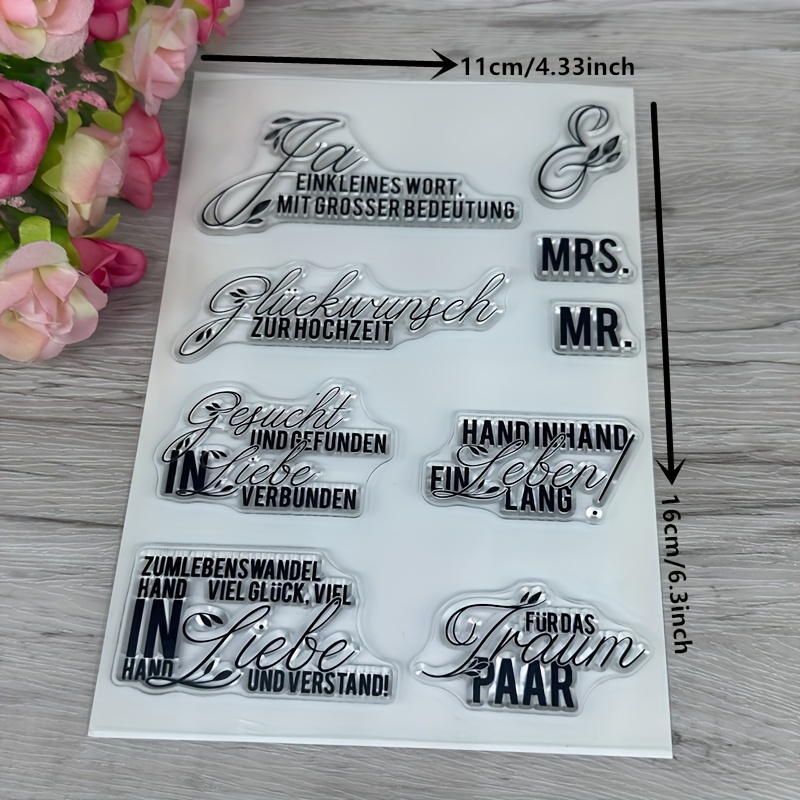 Diy Transparent /mrs Decoration Material Pattern Stamp Card Making Artwork Transparent Color Transparent Seal Clear Pattern Stamp Diy /card Making//reusable