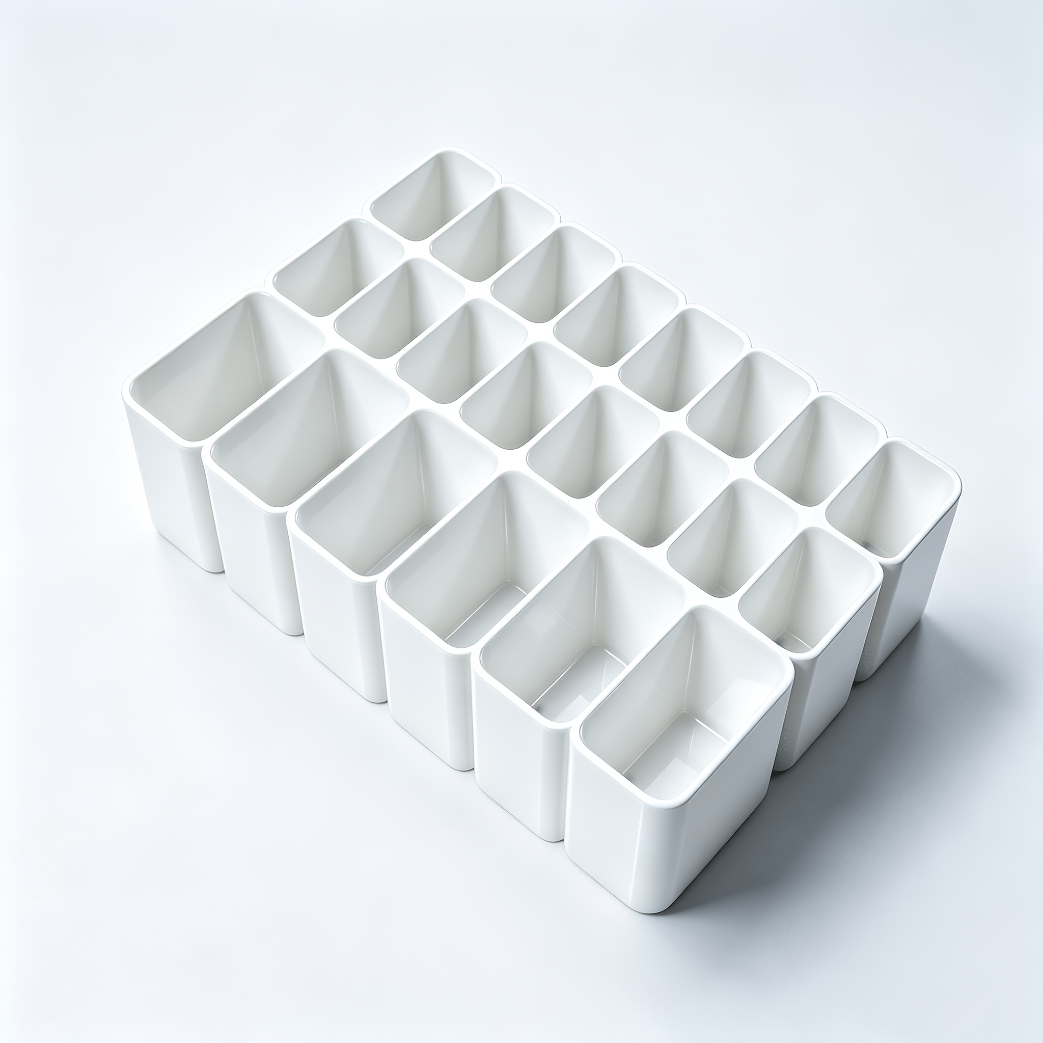 TEMU 22-slot Heavy-duty Usb Cable Storage Tray, Plastic Desktop Drawer-type Cable Organizer, Essential Electronic Cord Storage Accessory For Home And
