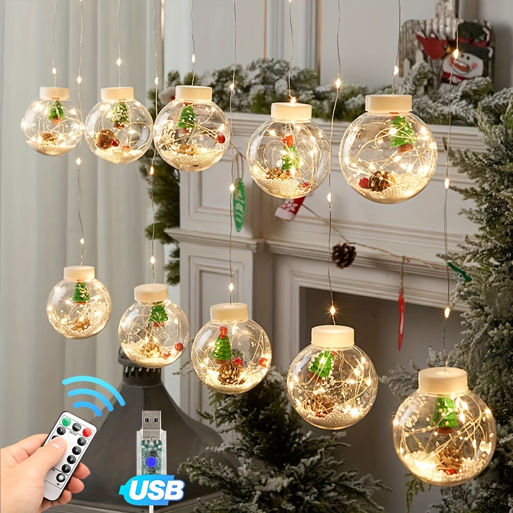 

Christmas Led String Usb - 8 , For Decorations, & New 's - Snowman, Christmas Tree &