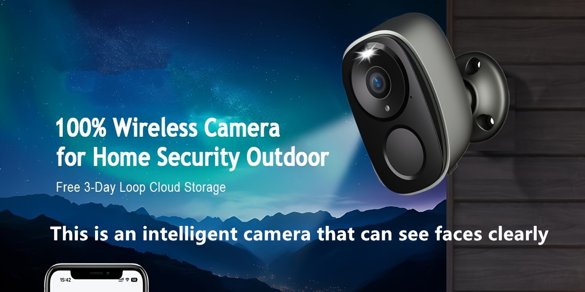 4 Pack black Security Cameras Wireless Outdoor/Indoor, 2MP Battery Powered 2.4Ghz WiFi Camera for Home Security with, SD/ Free Cloud Storage, AI Motion Detection, Color Night Vision, 2-Way Audio