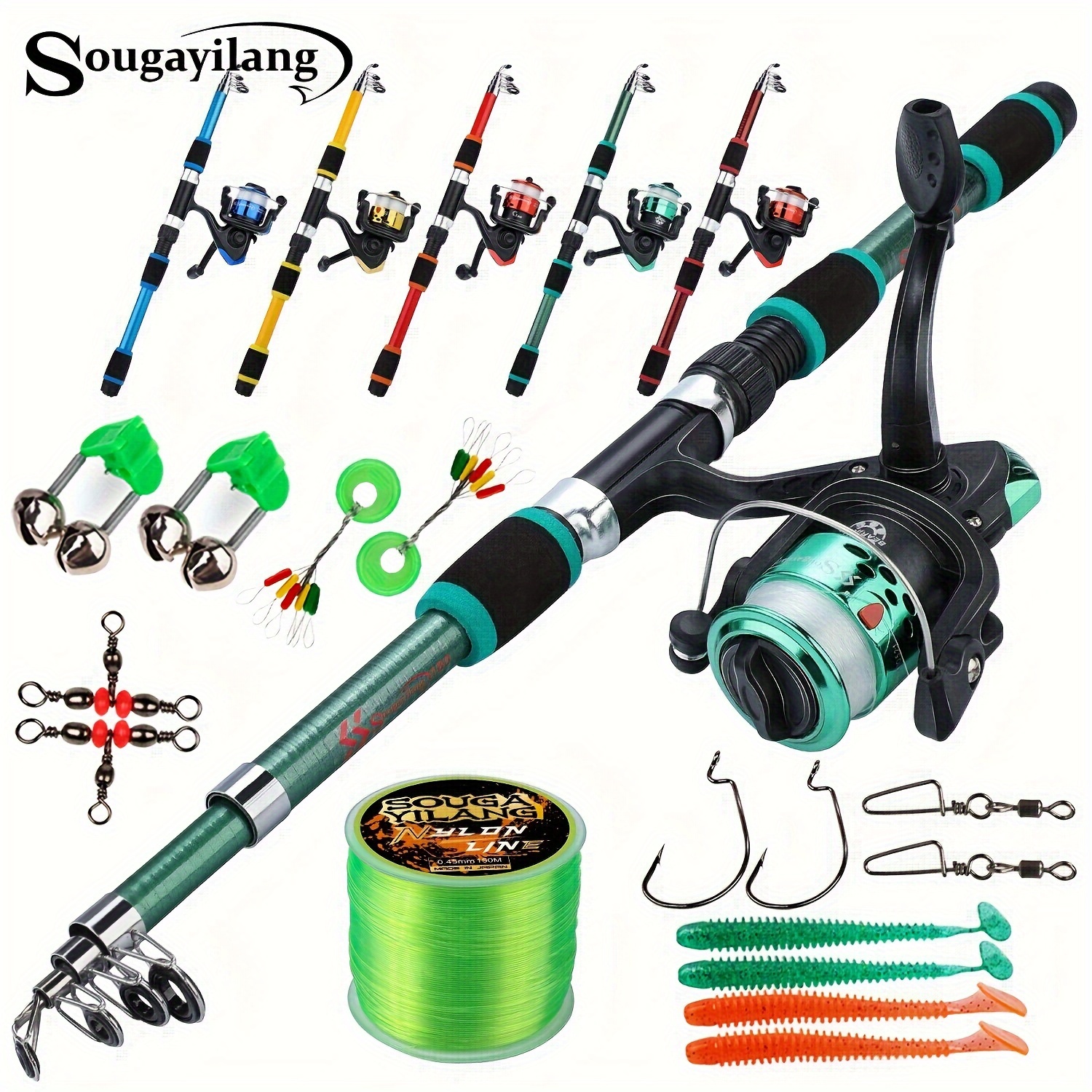 Handing Mini Fishing Rod Reel Set Including Telescopic - Temu