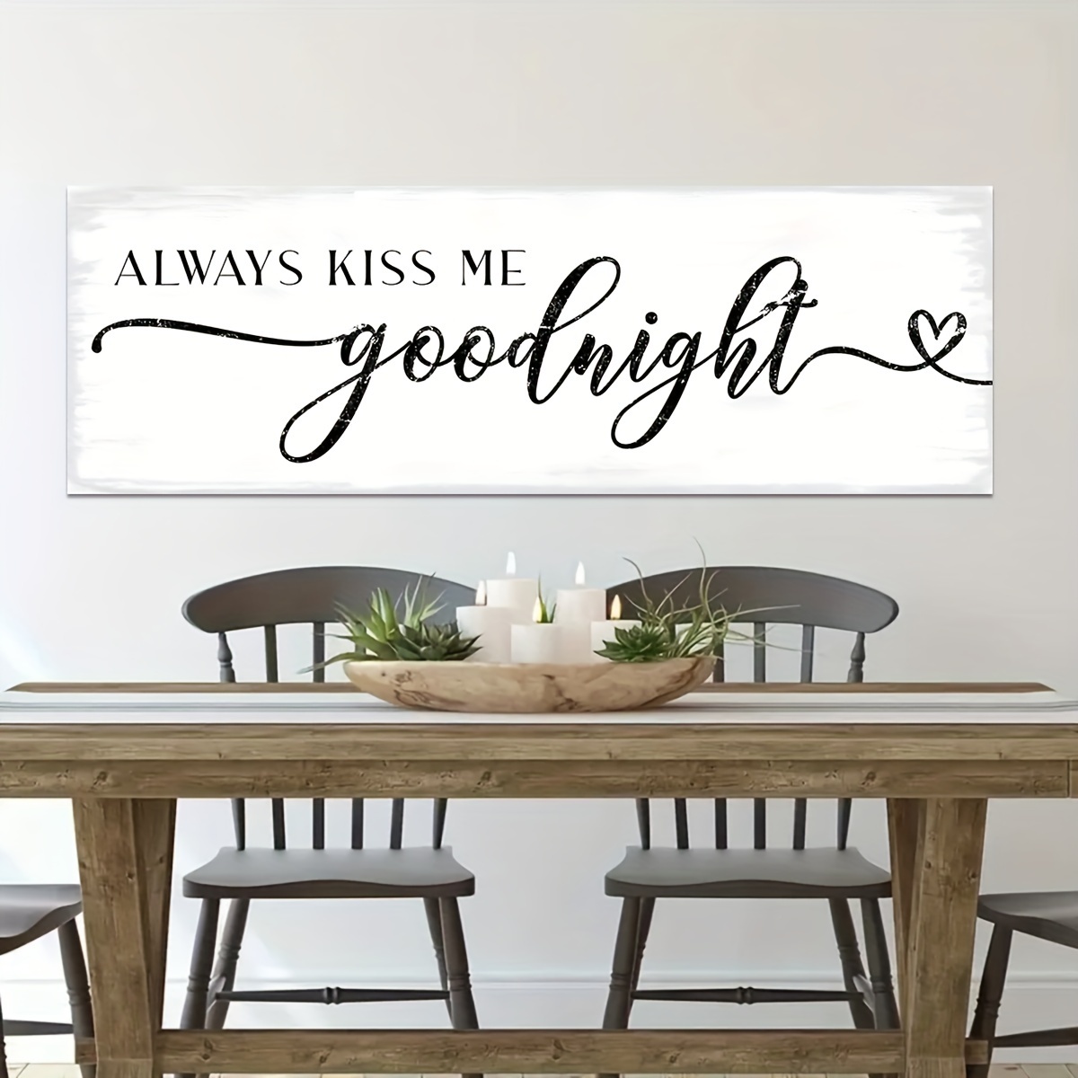 

1pc Canvas Poster, , Letter Poster, Black White Canvas Painting, Ideal Gift For Bedroom Living Room , , Wall Decor, Winter Decor, Room Decoration