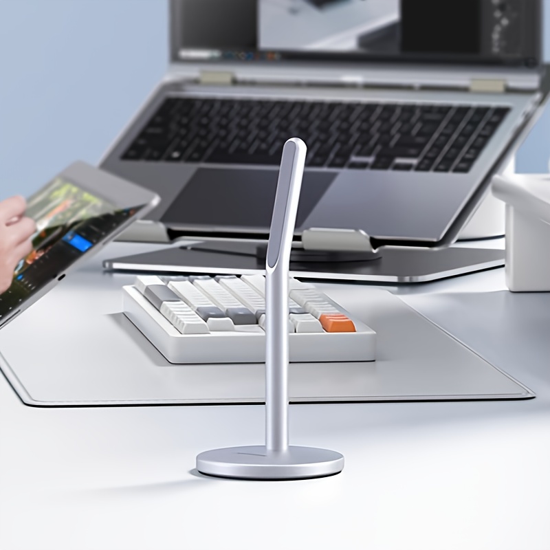 Starry Sky Gray Aluminum Alloy Magnetic Stand for Apple Pencil 2nd Generation - Sleek Design, Silicone Non-Slip Mat, Powerful Magnetic Attraction, Seamless Integration, iPad Stylus Holder|Modern Stylus Holder|Durable Stylus Holder