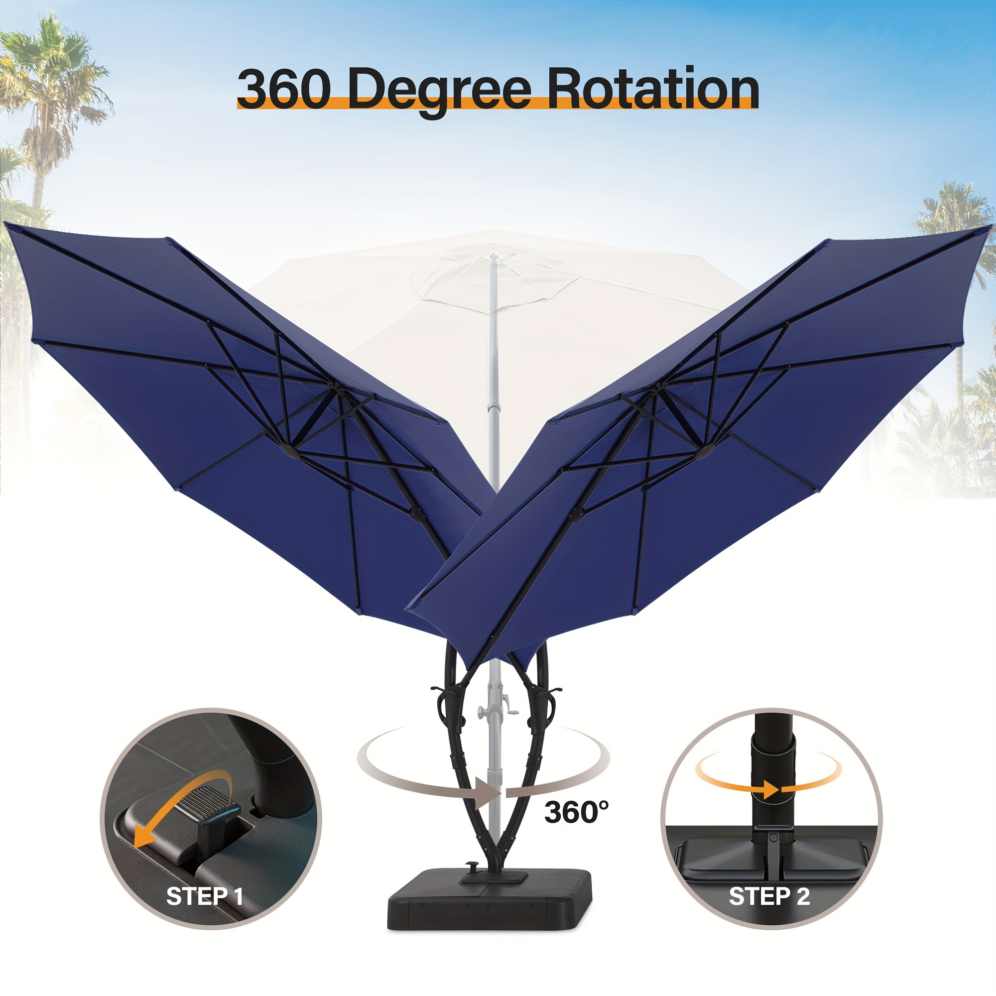11' red patio umbrella Shademaker Orion 11'5 Octagon Offset Patio Umbrella (SMOR35)