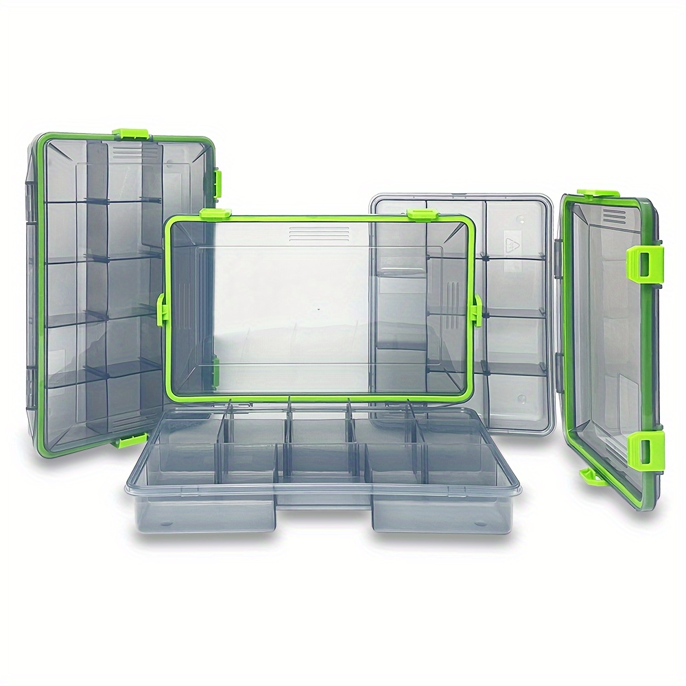 Storage Box Plastic Transparent Portable Divided Parts Box - Temu