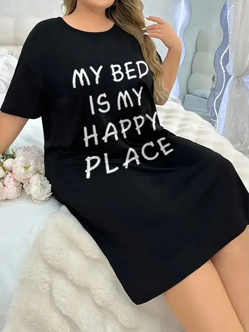 short night dress for women CzDolay Sleepshirts Women's Nightwear Sleepwear Short Sleeves