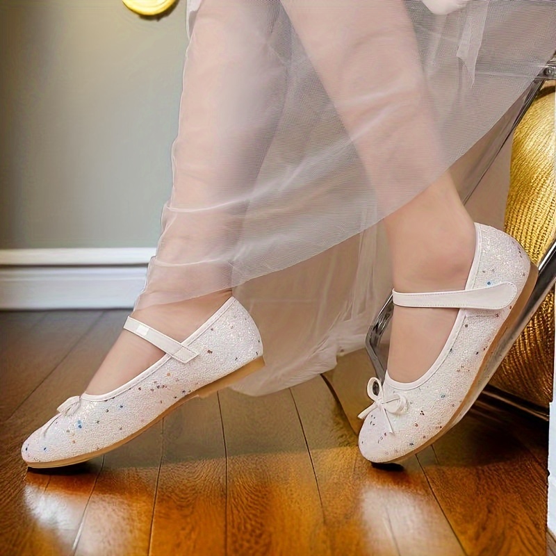Girls Dress Shoes Ballet Flats Low Heels Princess Shoes