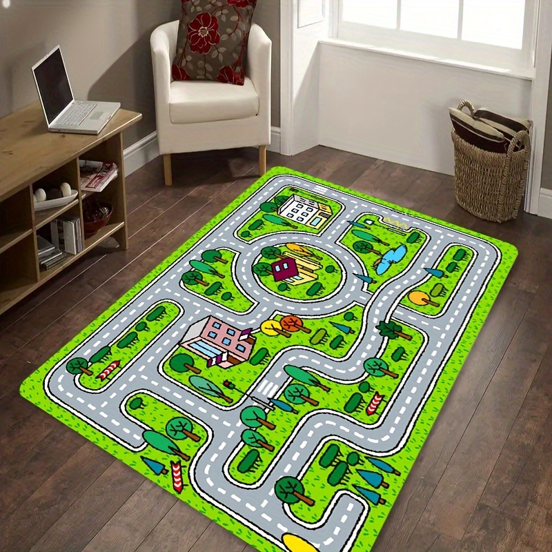 1pc cute cartoon   area sponge rug multi size   play rug dirty resistant non slip washable floor mat for living room bedroom playroom home decor details 9