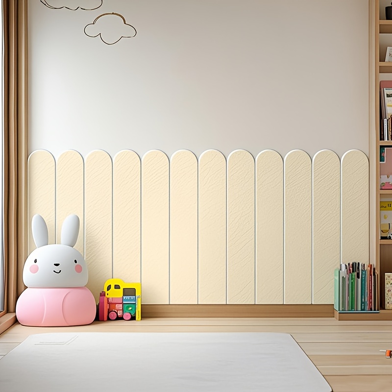 1 set aus 10 weichen selbstklebenden wandabschirmern – einfarbig im klassischen stil, vinylstoff-stoßstangen, ideal für wanddekoration und stoßschutz,   für kindergärten, taekwondo-studio und kinder-spielplätze, auch als tolles geschenk zu weihnachten oder ostern