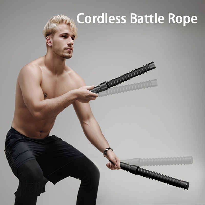 2pcs Ropeless Battle Rope, Portable and Convenient Fitness Equipment for Home Gym and Exercise, Heavy Duty Fitness Training Tool for Strength, Aerobic Exercise and Muscle Training