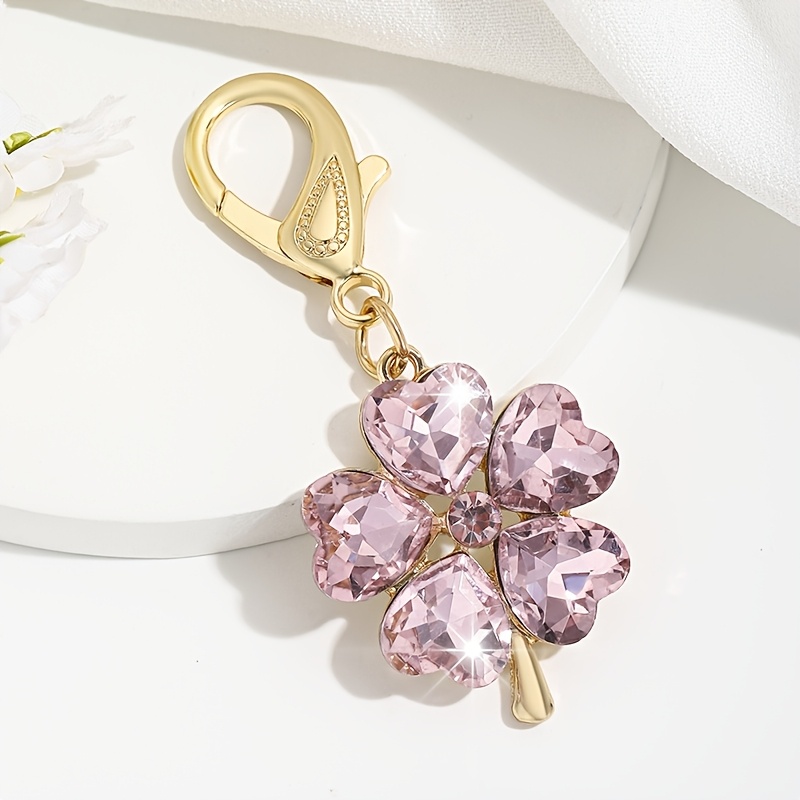Stylish Korean-style Five-leaf Clover Keychain Bag Accessory