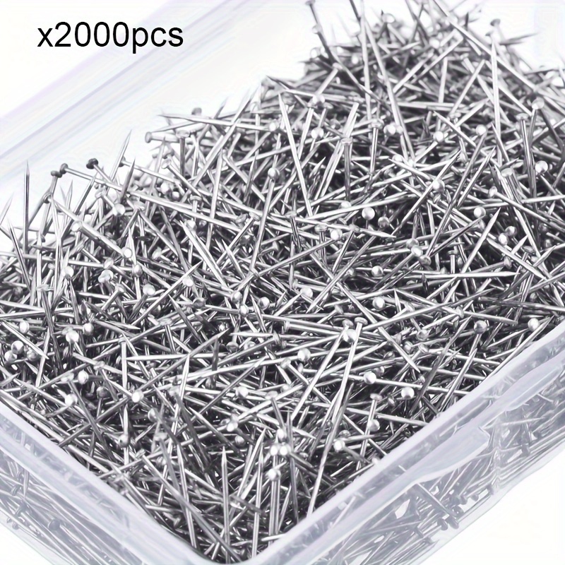 

2000 Pins, Tailoring Pins, Stainless Steel Pins For Jewelry Making, Sewing And Crafting, Office Positioning Pins (2.6 Cm/1.02 Inches)