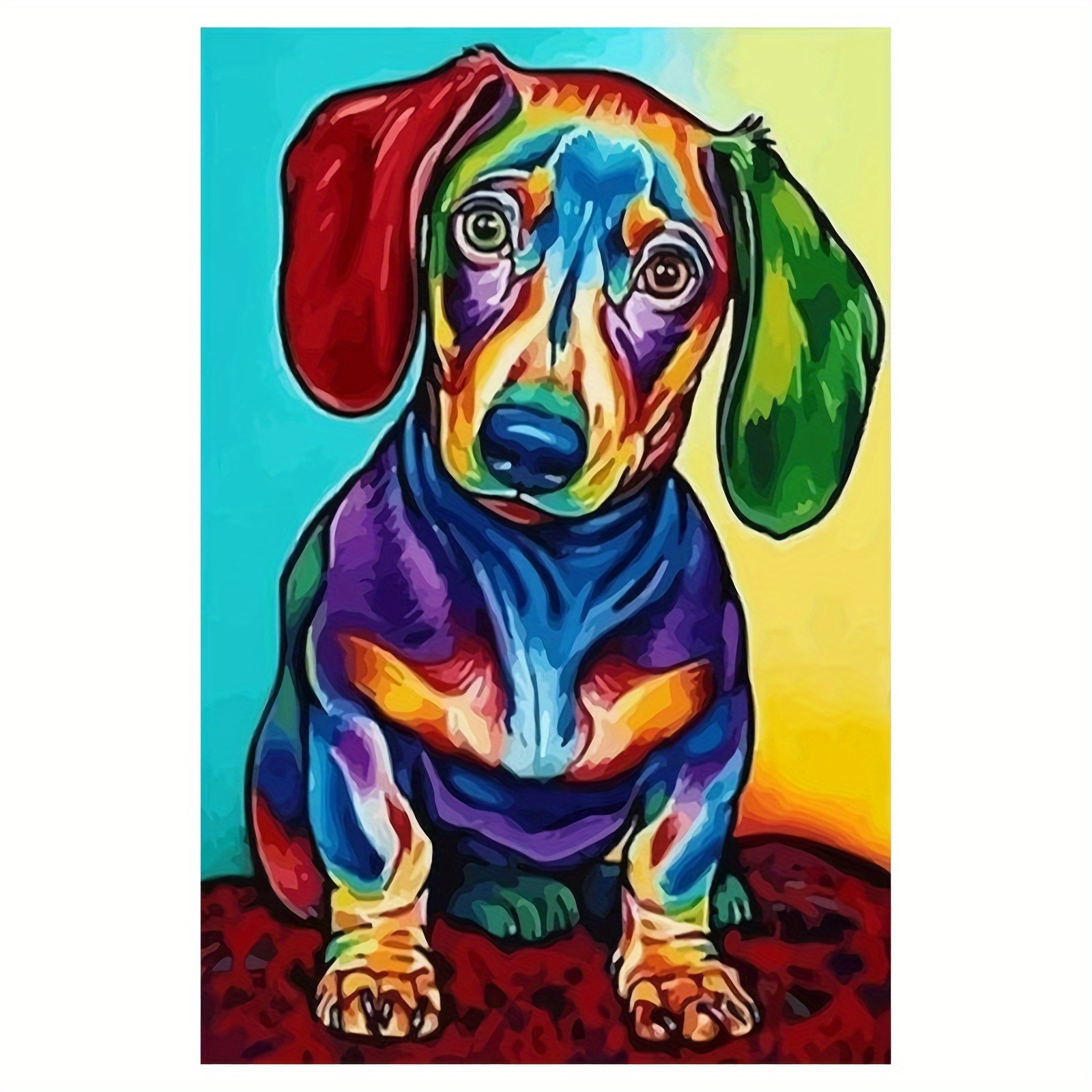 

1pc Dog By Kit, Diy Art For , Painting Set - Brushes And