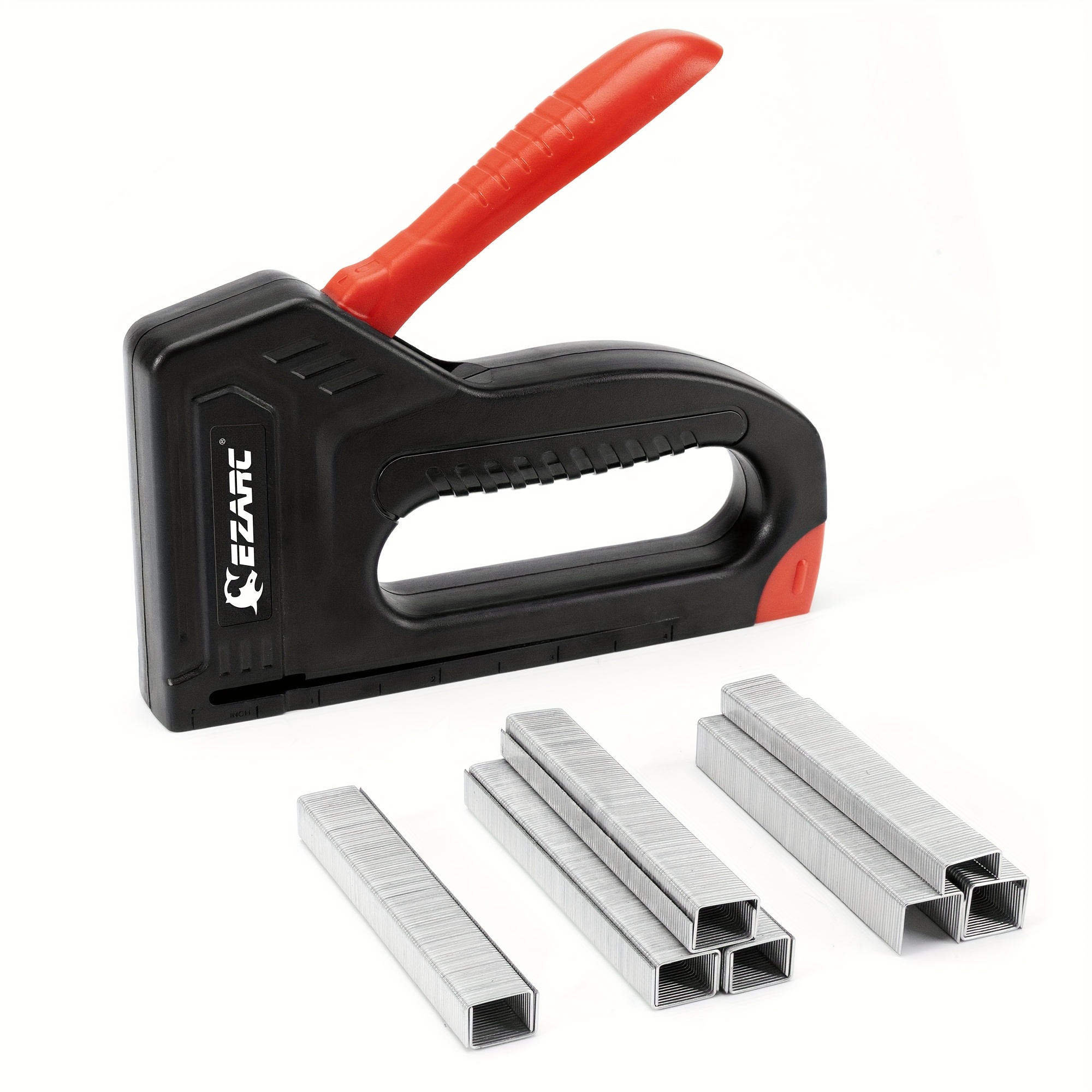 

Ezarc 1pc Manual Staple With 1200 , Non-slip Handle, Fits , 1/4", 5/16", 3/8" For Upholstery, Carpentry, Crafts, Fabric Diy - Plastic Material, No Battery Required