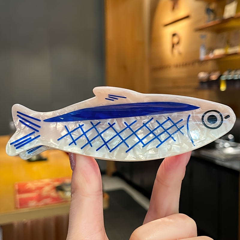 A Fashionable And Sardine Hairpin, Half Tie Plate Hairpin At The Back, Gift
