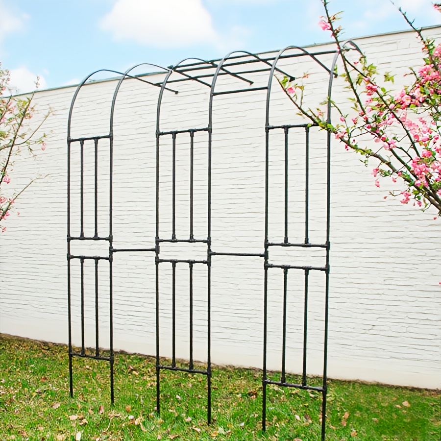 popsea halvbue trellis for  , druer,   – solid utendørs plantestøtte med elegant buedesign, hage, terrasse, balkong – klatreplante-trellis for blomsterprivatskjerming og strukturdekor 0