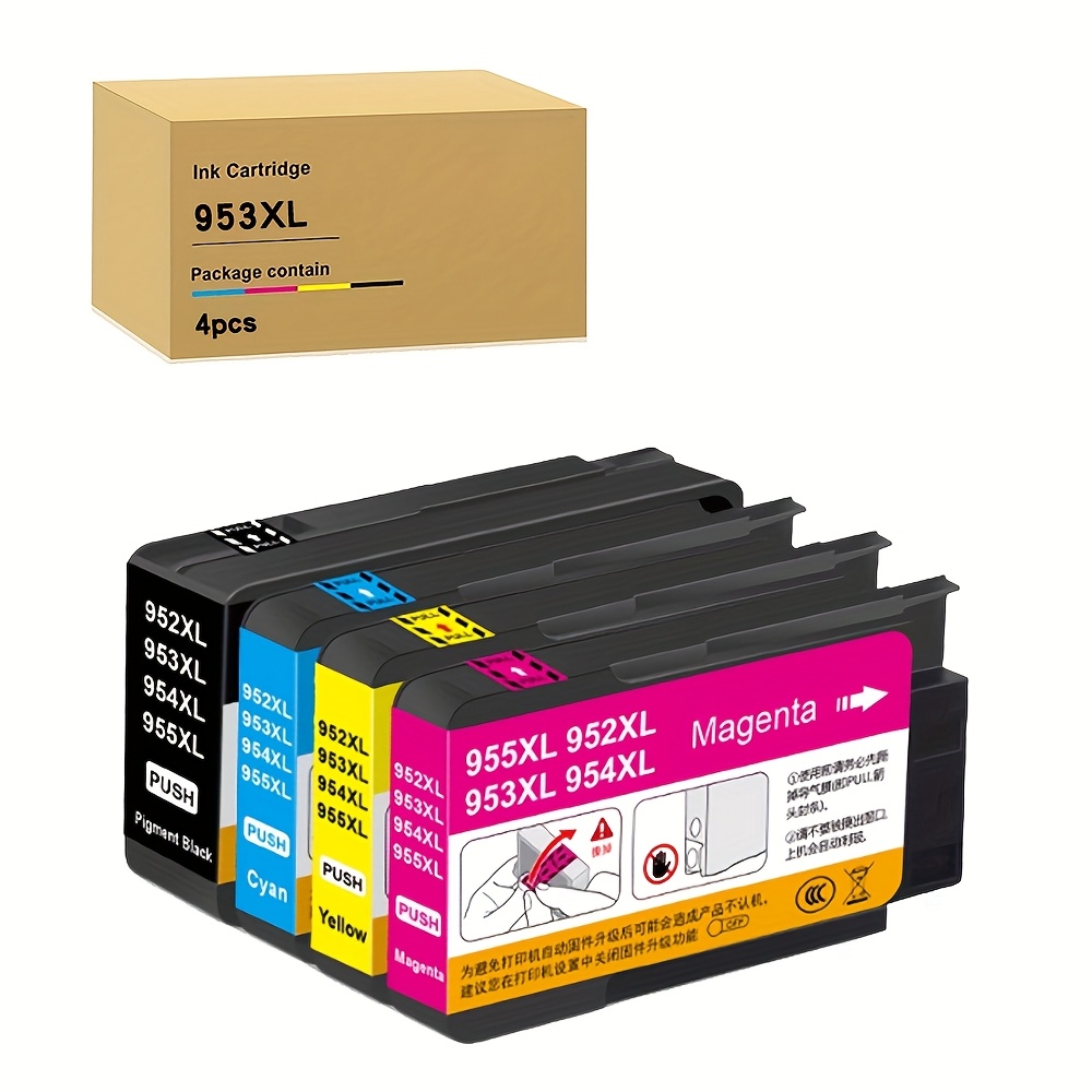 Image of Compatible Ink Cartridges 953, 953xl, And 957 For Pro Models 7720, 7730, 7740, 8210, 8218, 8710, 8715, 8718, 8720, 8725, 8728, 8730, And 8740 -one Printers
