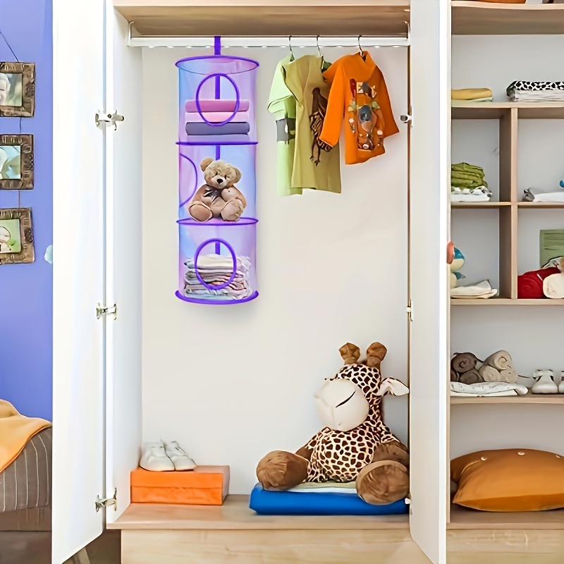 hanging multilayer cage cylindrical storage toy net hammock Temu United Kingdom