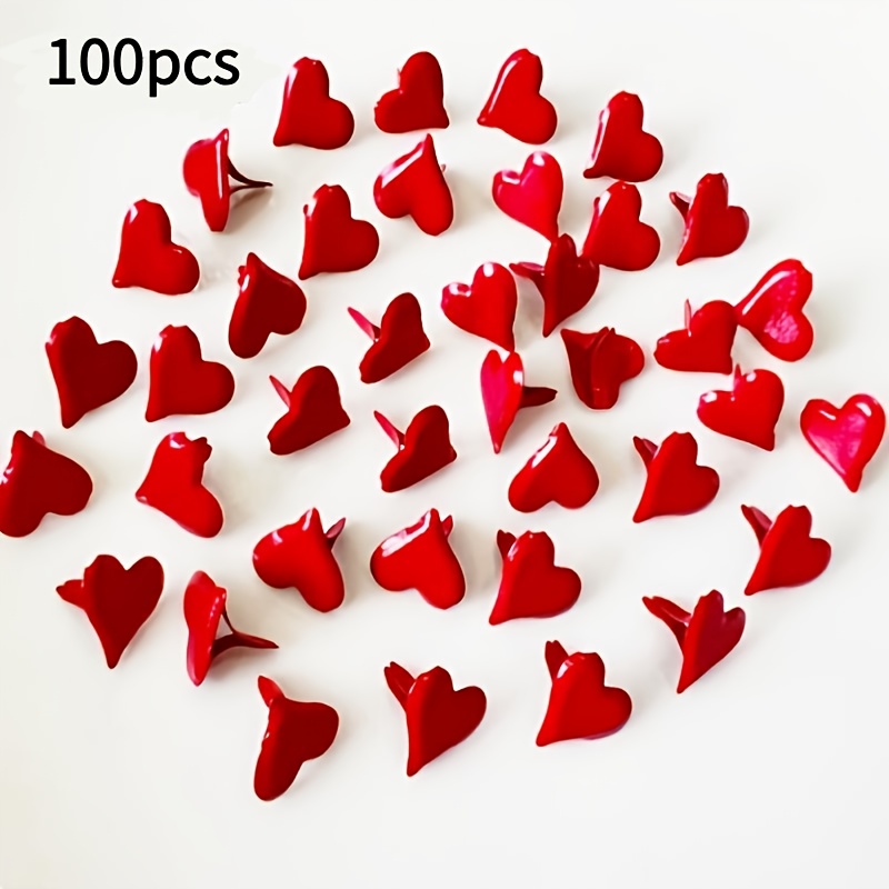 E-shop 100 rote herzförmige Haarnadeln - Glänzende Valentinstagsgeschenke, - und Bastelbedarf, dekorative Papierhalter mit spitzem , geeignet für ,