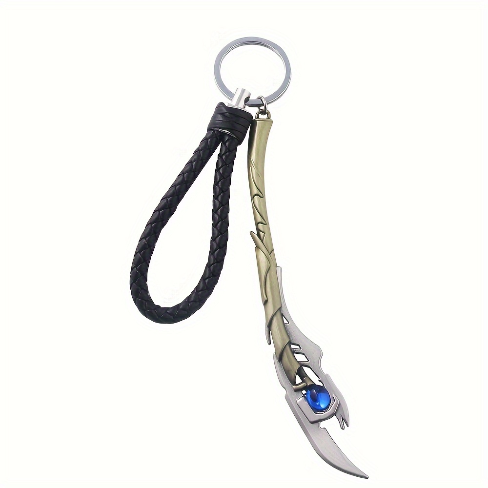 1pc Scepter Keychain, Gemstone Staff Key, Car Lanyard