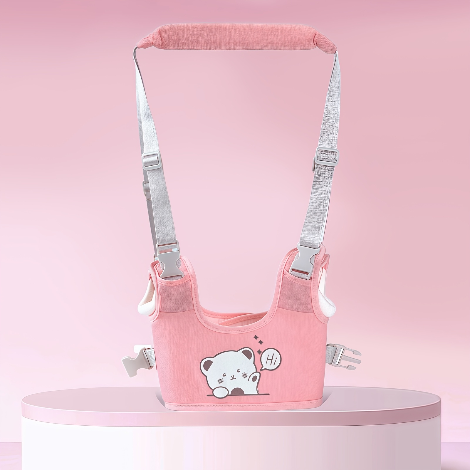 TEMU 1pc Of Cartoon-style Children's Toddler Walking Harness, Adjustable, Comfortable, Breathable, And Anti-loss. Convenient And Durable, This Is