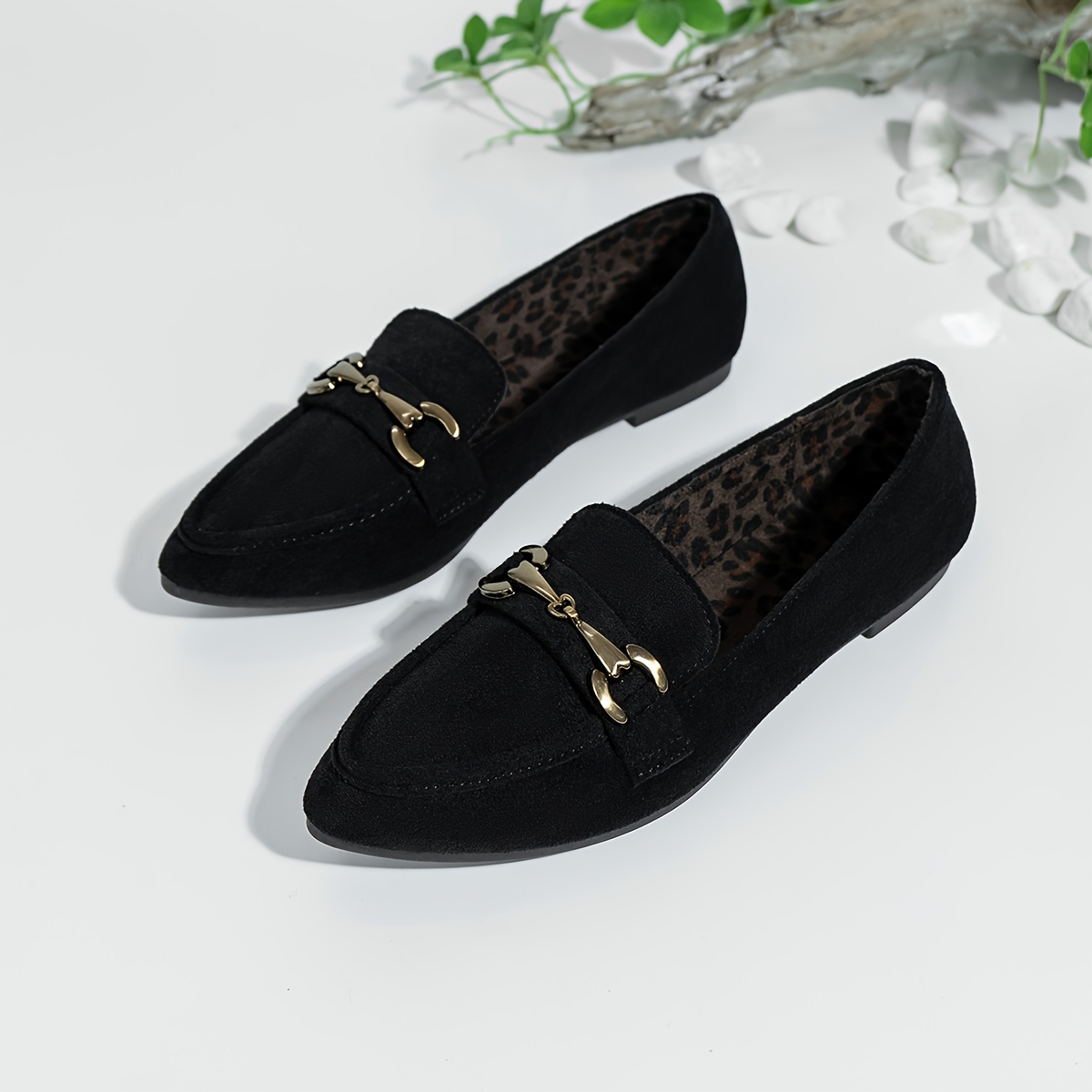 TEMU Women's Fashion Loafers, New Pointed-toe Shallow-cut British Style Flat Shoes, Autumn/winter Casual Versatile Comfortable Professional Flats,