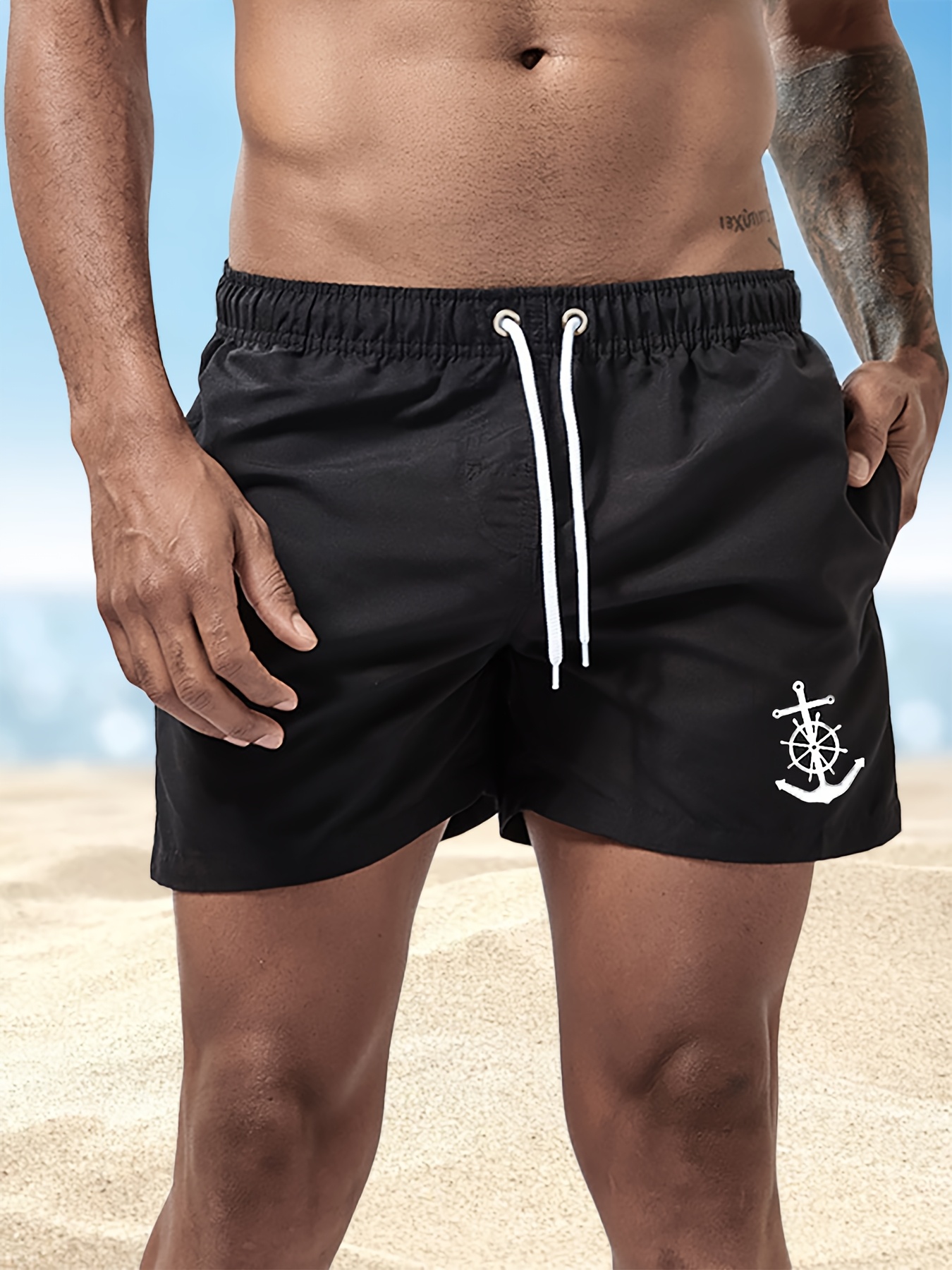 Short De Bain Homme Maillot De Plage Avec Filet Slip Séchage Rapide Couleur Unie Pour Voyage Vacance - Gris Clair Gris Clair - Prêt-à-Porter