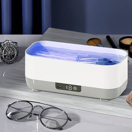 lab ultraschallreiniger (wiederaufladbar) - multi-speed, 360° vibration, große kapazität | mit ablage, für trocknungsborsten, brillen, schmuck | moderne ästhetik, robuste pvc-konstruktion, dual use