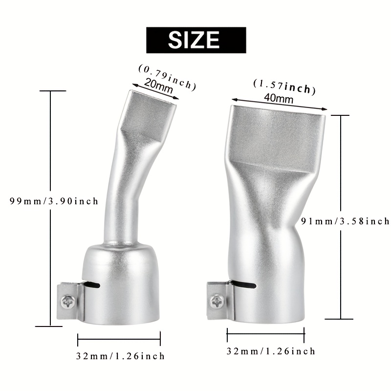 Hot Air Gun Nozzle Plastic Welding Gun Accessories Membrane Material Roll Flat Nozzle High Temperature Resistant Flat Welding Nozzle