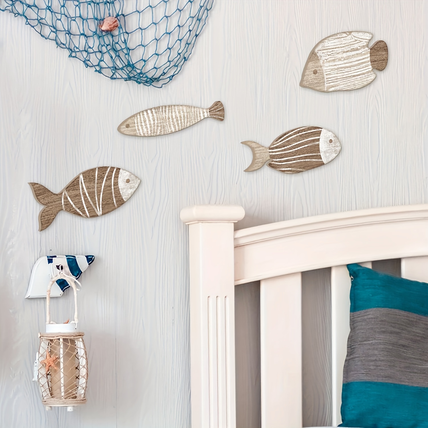 

4pcs Wooden Set - Decor For , , Bathroom - Ornaments, No Needed