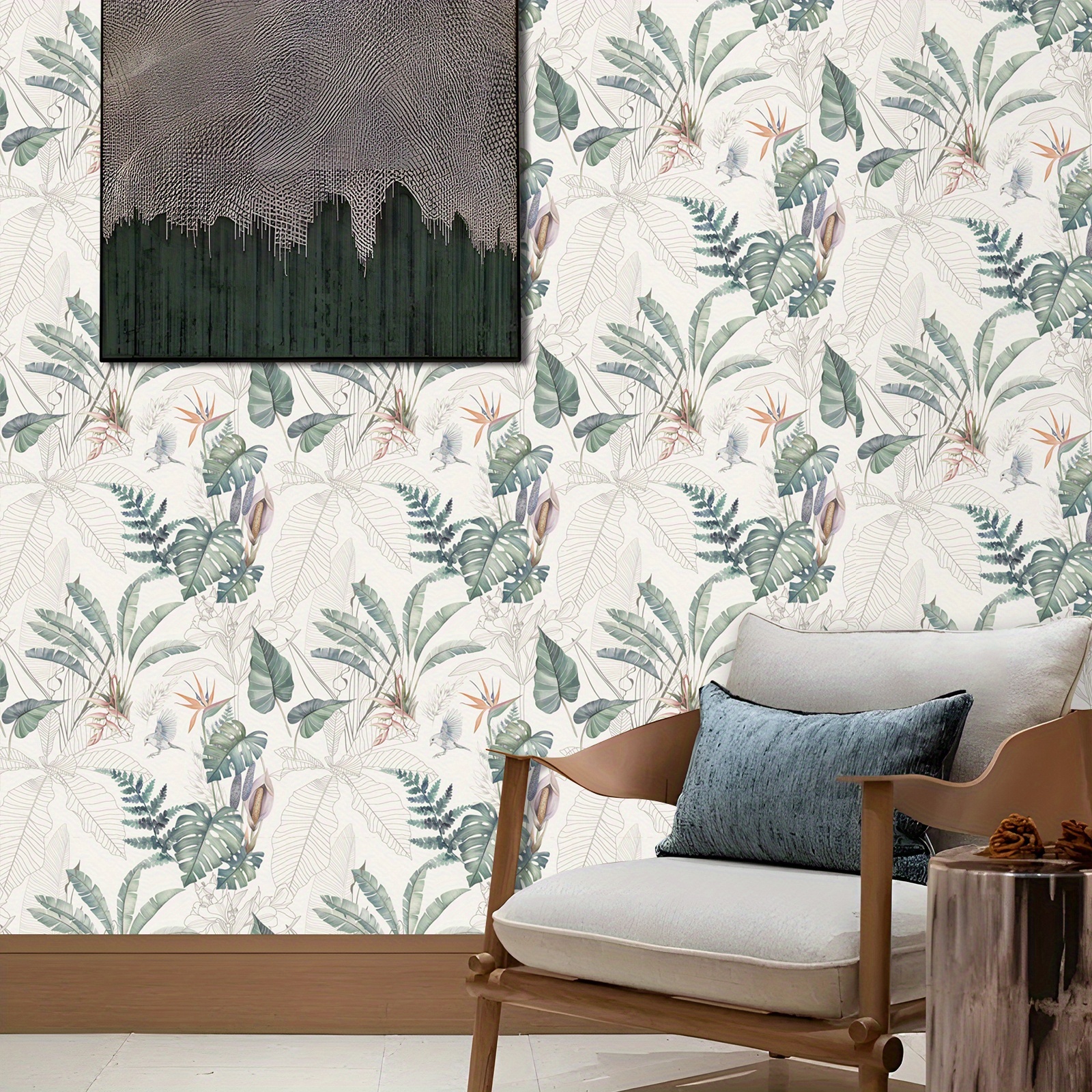 JIAOQSS Peel and Stick Behang Leuke Dieren Eenvoudige Lijnen Zelfklevend Behang Huurder Vriendelijk Behang Woonkamer Vinyl Wrap voor Meubels