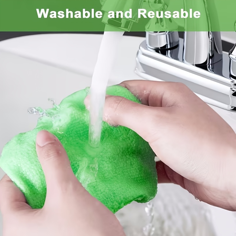 6pcs Windshield Cleaning Tools Set with Reusable Cloth Pads