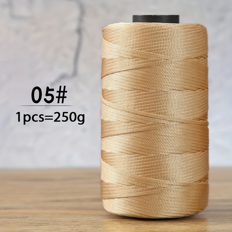 250G poletna preproga za kvačkanje s ploščato trakovo prejo, 100% poliestrsko vrvi, ročno izdelan material za tkanje za ustvarjanje sijoče p