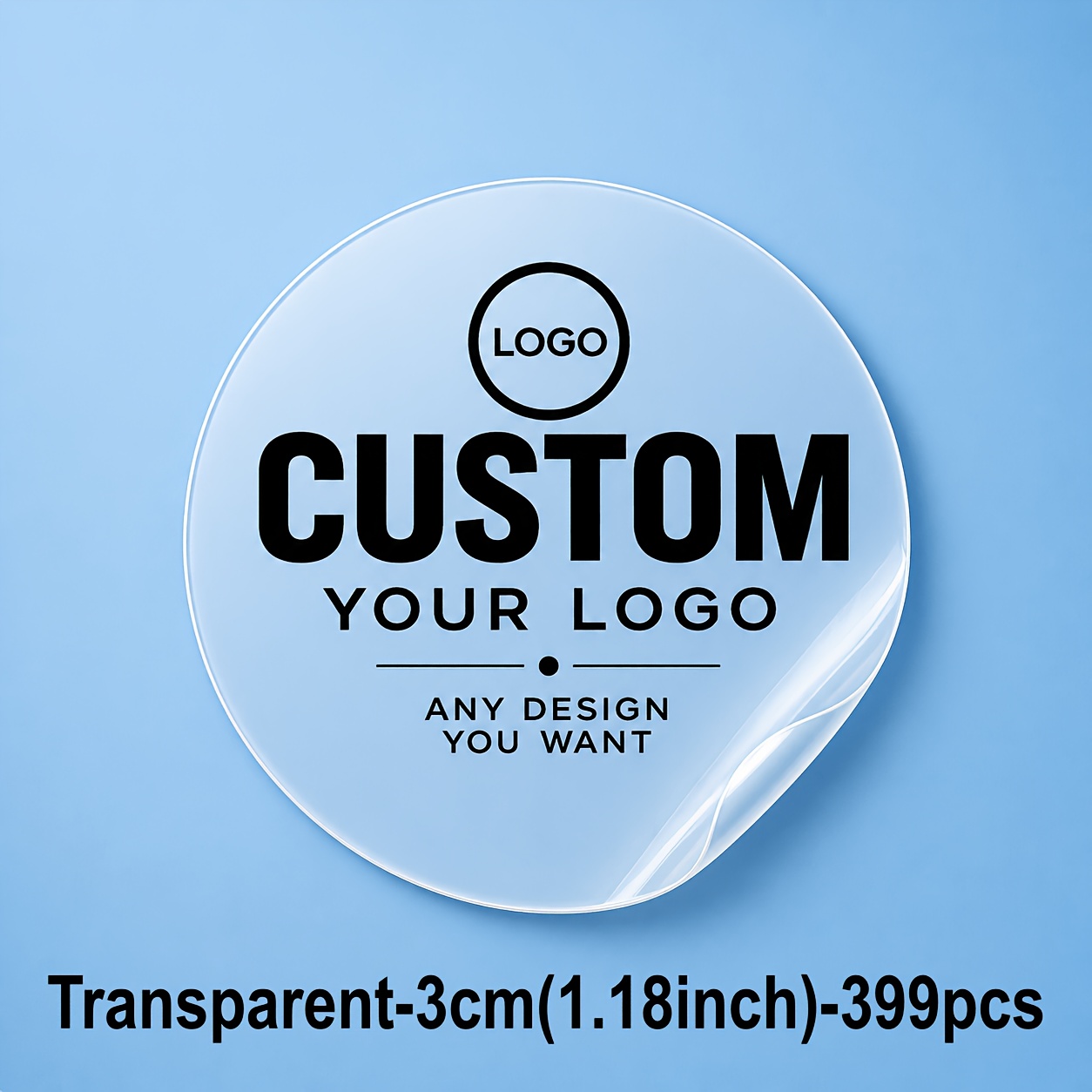 TEMU Custom Logo Stickers, Personalized Photo Text Labels 3cm (1.18inch) Round Custom Stickers, Custom Logo, Custom Brand Labels, Custom Your Own