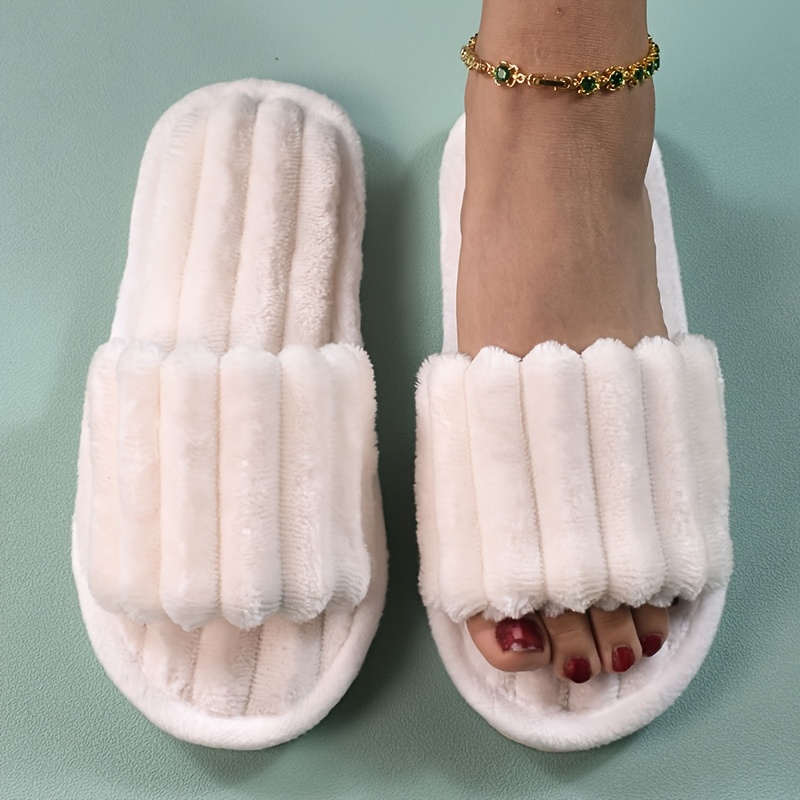 TEMU Pantofole invernali in per , pantofole semplici e per la casa, pantofole da interno in peluche con suola morbida e silenziosa, scarpe da donna