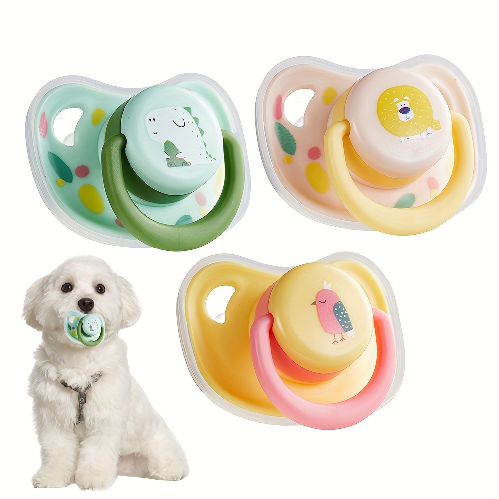 3pcs Pet Dog Silicone Pacifier, Puppy And Kitten Pacifier, Small Chewing  Toy
