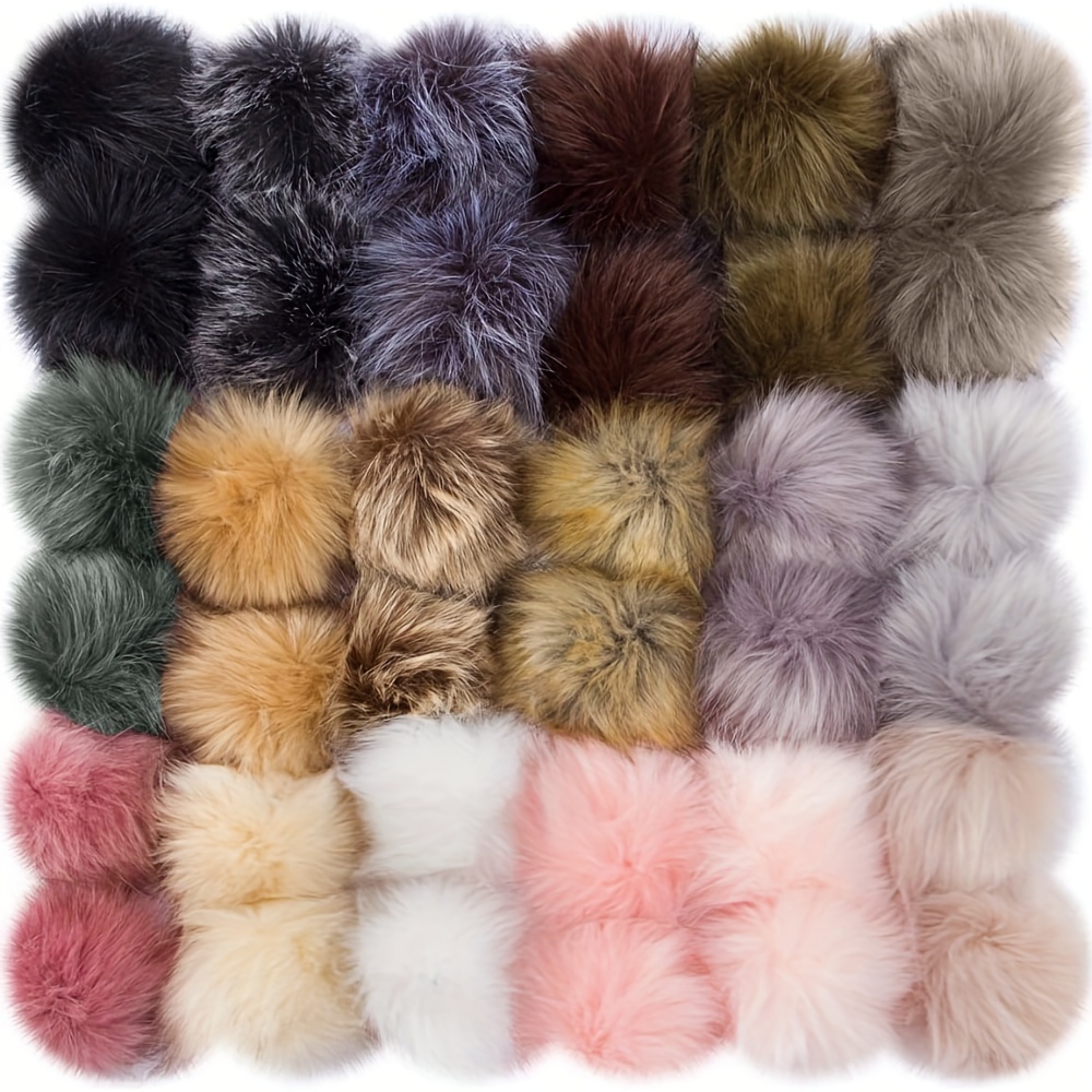 Fluffy pom poms for hats online