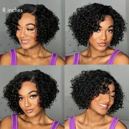 14 glueless deep wave short bob wig human hair pre cut glueless 3 sec to wear wigs 100 human hair put on gleuless 13 4 wave hd lace frontal human hair wigs for mothers day gift