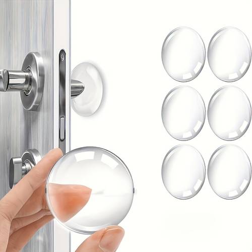 3/6/12 stück transparente, selbstklebende türstopper, die stoßwellen absorbieren, wände schützen, lärm reduzieren und einfach zu installieren sind für zuhause und büro, mit einem wiederverwendbaren kunststoffdesign