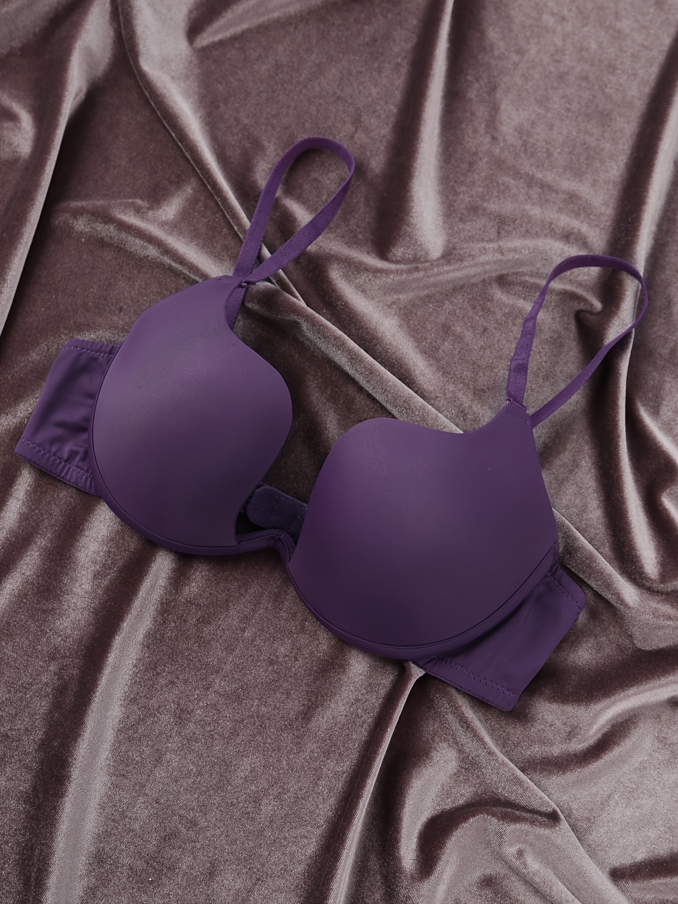 Seamless push-up bra - Dark mauve - Ladies