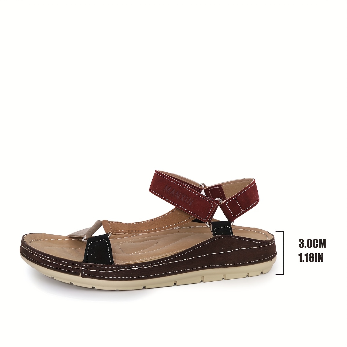 stylish casual flat bottom open toe beach sandals hand stitched braided     womens sandals Product details 6